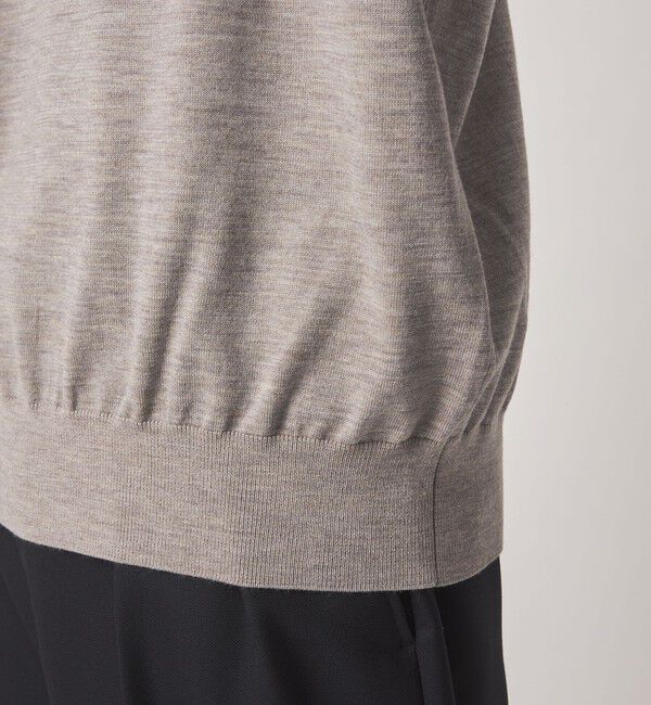 STEVEN ALAN「＜Steven Alan＞ メランジ ウール オープン ニット 2B ポロシャツ」|ニット・セーター|