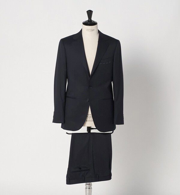 UNITED ARROWS「タスマニア ウール ギャバジン シングル3ボタン スーツ S‐MODEL ストレッチ 撥水」|スーツ|NAVY