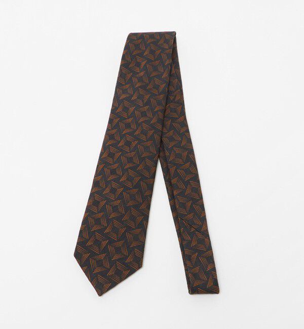 UNITED ARROWS「スクエア ジャガード ネクタイ」|ネクタイ・蝶ネクタイ|BLACK