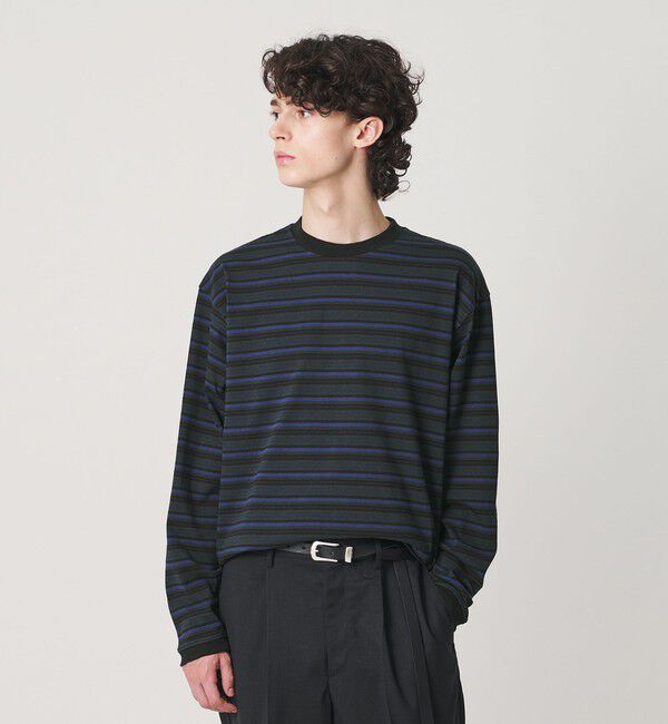 BEAUTY&YOUTH UNITED ARROWS「ラフィー マルチ ボーダー クルーネック カットソー」|Tシャツ・カットソー|