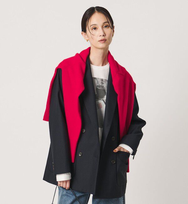 UNITED ARROWS「T/W 4ボタン ジャケット」|テーラードジャケット|NAVY