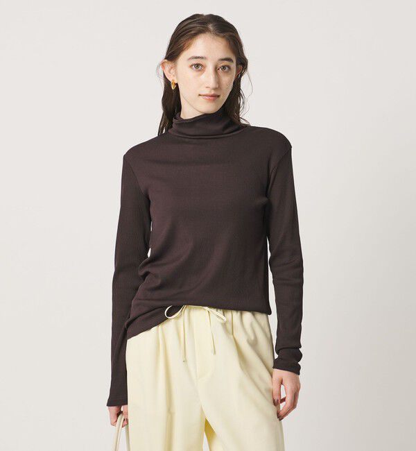UNITED ARROWS「コットン テレコ タートル カットソー」|Tシャツ・カットソー|DK.BROWN