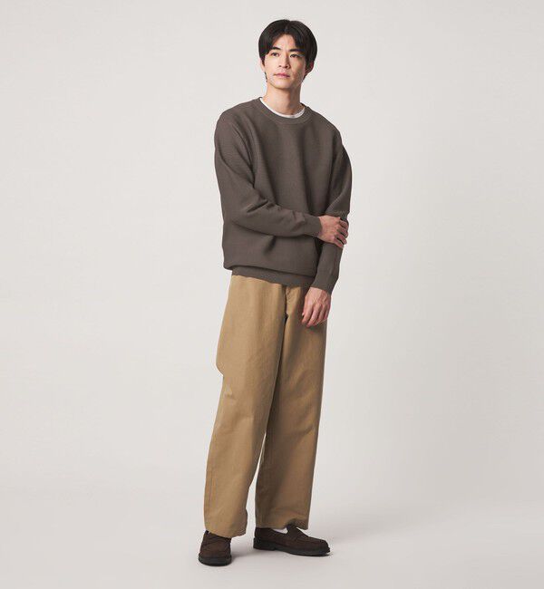 UNITED ARROWS green label relaxing「【WEB限定】ガーター編み クルーネック ニット」|ニット・セーター|