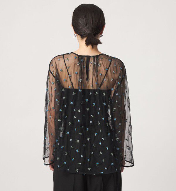 UNITED ARROWS green label relaxing「【WEB限定】＜at ease＞チュール シシュウ プルオーバー」|Tシャツ・カットソー|