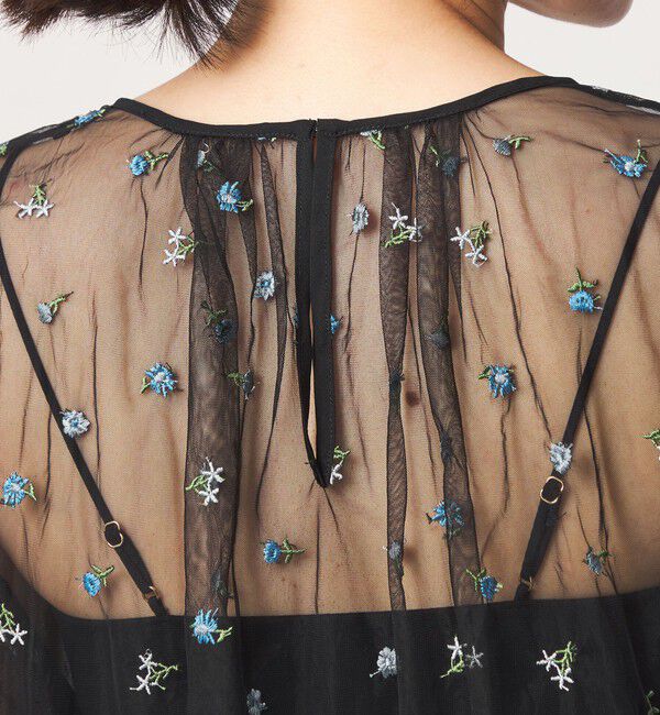 UNITED ARROWS green label relaxing「【WEB限定】＜at ease＞チュール シシュウ プルオーバー」|Tシャツ・カットソー|