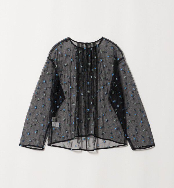 UNITED ARROWS green label relaxing「【WEB限定】＜at ease＞チュール シシュウ プルオーバー」|Tシャツ・カットソー|