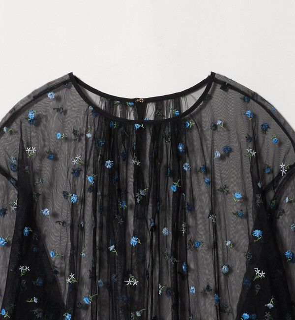 UNITED ARROWS green label relaxing「【WEB限定】＜at ease＞チュール シシュウ プルオーバー」|Tシャツ・カットソー|