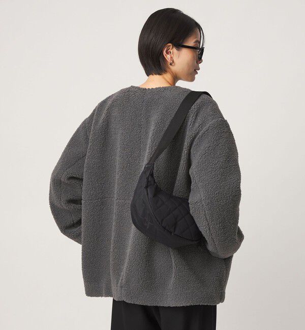 UNITED ARROWS green label relaxing「［size SHORTあり］ボア ノーカラー ブルゾン」|ブルゾン・スタジャン|