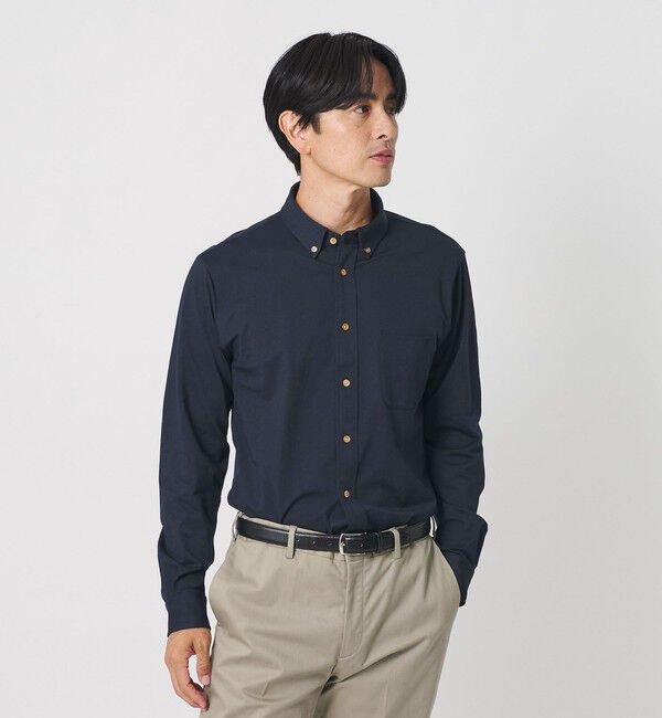 BEAUTY&YOUTH UNITED ARROWS「クイック ストレッチ シャンブレー ボタンダウン シャツ SLIM型 吸水速乾 タテヨコストレッチ」|シャツ・ブラウス|