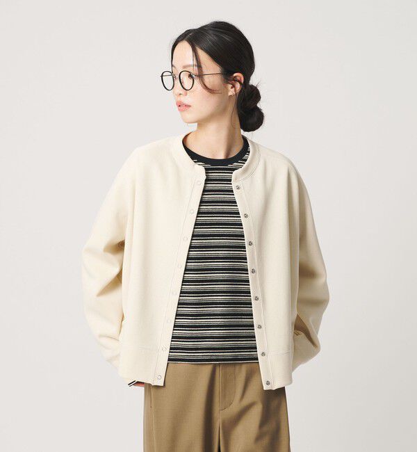 BEAUTY&YOUTH UNITED ARROWS「ダブルフェイス リングボタンカーディガン」|カーディガン|