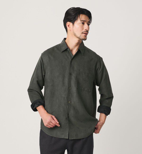 BEAUTY&YOUTH UNITED ARROWS「【WEB限定 WARDROBE SMART】スエードライク シャツ」|シャツ・ブラウス|