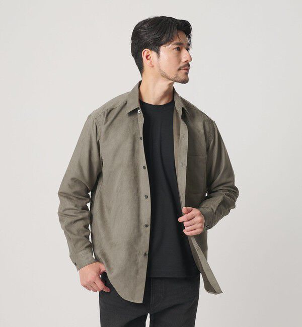 BEAUTY&YOUTH UNITED ARROWS「【WEB限定 WARDROBE SMART】スエードライク シャツ」|シャツ・ブラウス|