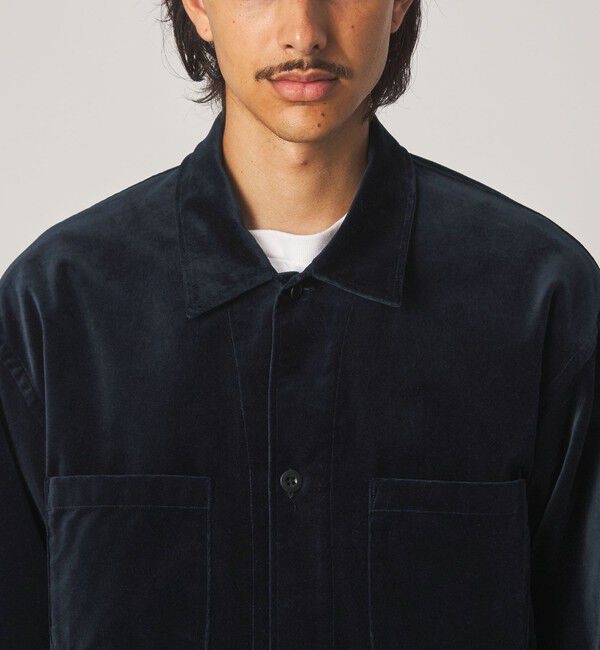 STEVEN ALAN「＜Steven Alan＞ オーガニックコットン ベルベット オープンカラー オーバー シャツ」|シャツ・ブラウス|