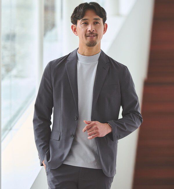 UNITED ARROWS green label relaxing「【WEB限定】JUST fit ドライポリエステル ナロー セットアップ -吸水速乾-」|テーラードジャケット|