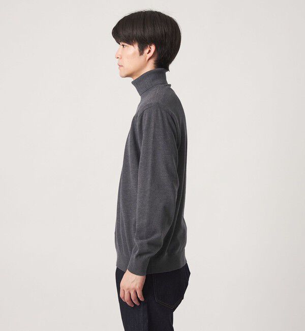 UNITED ARROWS green label relaxing「【WEB限定】JUST fit ハイゲージ ジャケイン タートルネック ニット」|ニット・セーター|