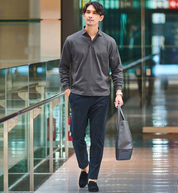 UNITED ARROWS green label relaxing「【WEB限定】JUST fit デイリー ドライ カッタウェイ 長袖 ポロシャツ -吸水速乾・抗菌-」|ポロシャツ|