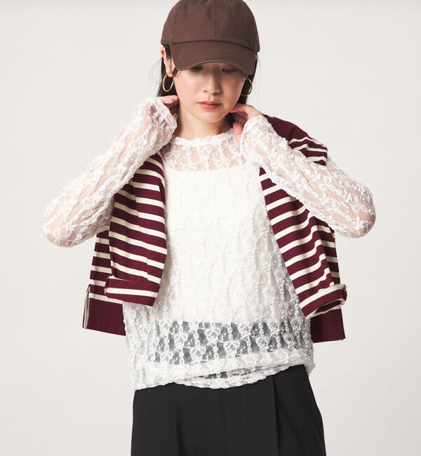 UNITED ARROWS green label relaxing「【WEB限定】＜at ease＞レース カットソー」|Tシャツ・カットソー|WHITE