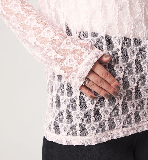 UNITED ARROWS green label relaxing「【WEB限定】＜at ease＞レース カットソー」|Tシャツ・カットソー|