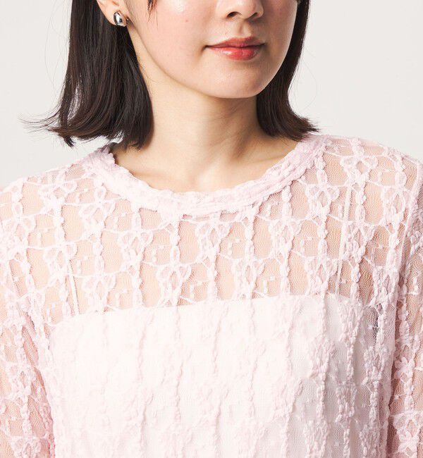 UNITED ARROWS green label relaxing「【WEB限定】＜at ease＞レース カットソー」|Tシャツ・カットソー|