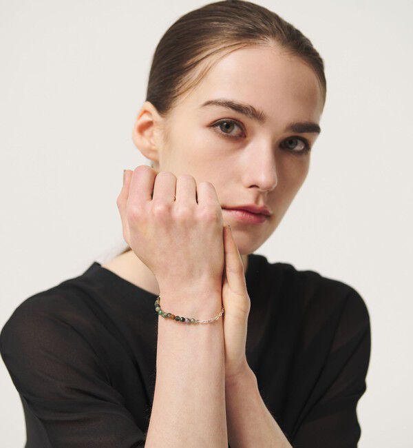 BEAUTY&YOUTH UNITED ARROWS「＜eoa＞ストーン チェーン ブレスレット」|ブレスレット・バングル|SILVER