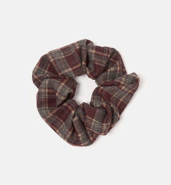 BEAUTY&YOUTH UNITED ARROWS「【WEB限定】チェック シュシュ」|ヘアゴム・シュシュ|WINE
