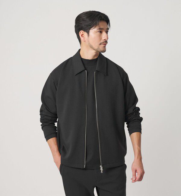 BEAUTY&YOUTH UNITED ARROWS「【WEB限定 WARDROBE SMART】ダブルニット ハリントン ジャケット/セットアップ対応 【抗菌・防臭】」|カーディガン|
