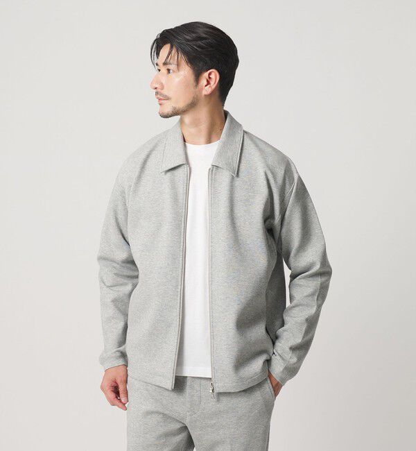 BEAUTY&YOUTH UNITED ARROWS「【WEB限定 WARDROBE SMART】ダブルニット ハリントン ジャケット/セットアップ対応 【抗菌・防臭】」|カーディガン|