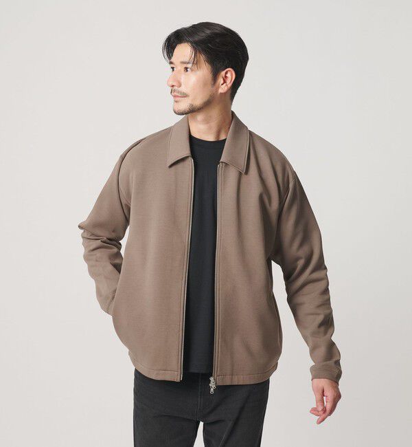 BEAUTY&YOUTH UNITED ARROWS「【WEB限定 WARDROBE SMART】ダブルニット ハリントン ジャケット/セットアップ対応 【抗菌・防臭】」|カーディガン|