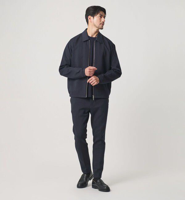 BEAUTY&YOUTH UNITED ARROWS「【WEB限定 WARDROBE SMART】ダブルニット ハリントン ジャケット/セットアップ対応 【抗菌・防臭】」|カーディガン|