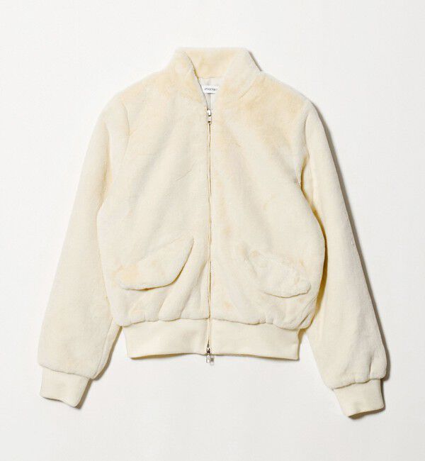 ATTISESSION「＜ATTISESSION＞フェイクファー ショートブルゾン」|その他|OFF WHITE