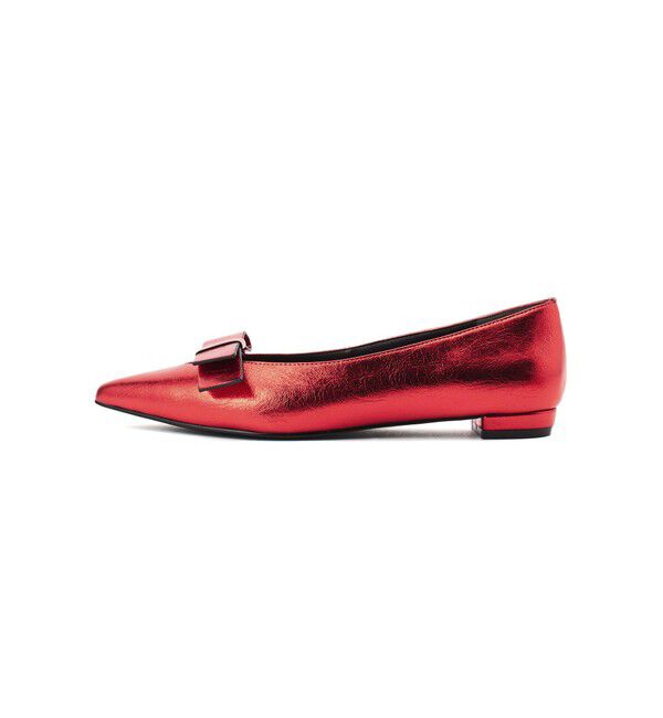 ODETTE E ODILE「＜SY＞フラットリボン フラット15●&uarr;」|パンプス|RED