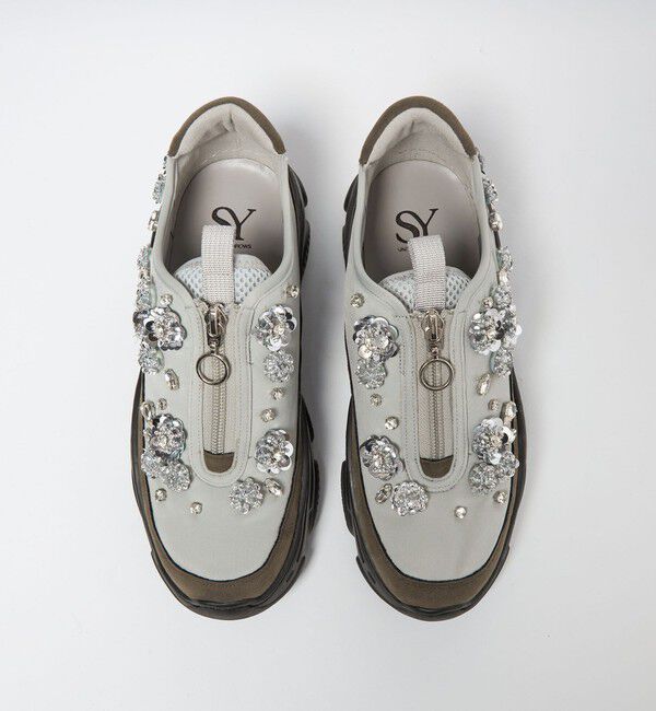 ODETTE E ODILE「＜SY＞フラワービジュー ジップ スニーカー55&uarr;」|スニーカー|