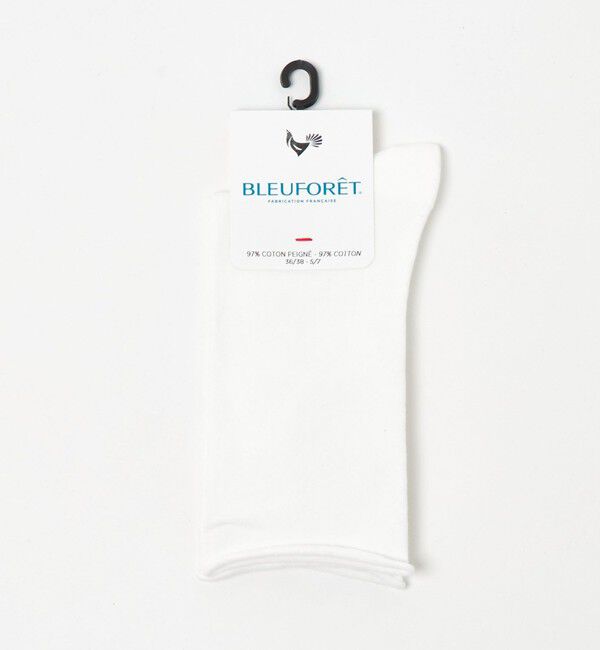 UNITED ARROWS「＜BLEU FORET＞CTN VEL クルー ソックス」|ソックス|WHITE