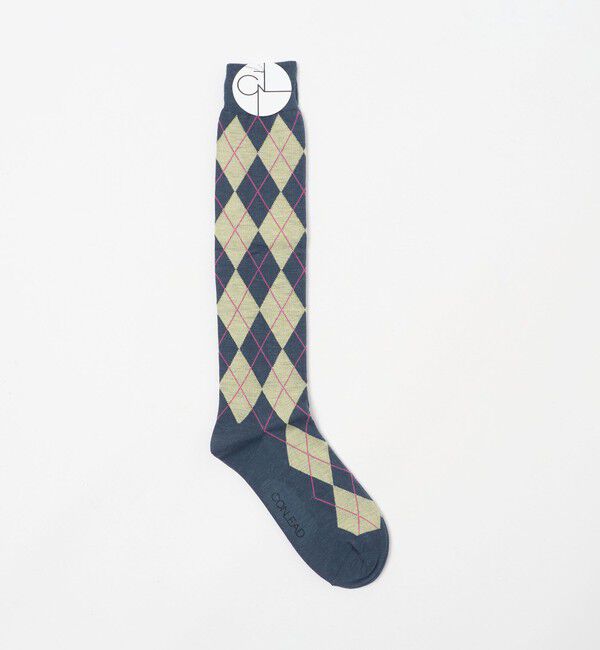 UNITED ARROWS「＜CONLEAD＞ARGYLE ロングソックス」|ソックス|NAVY