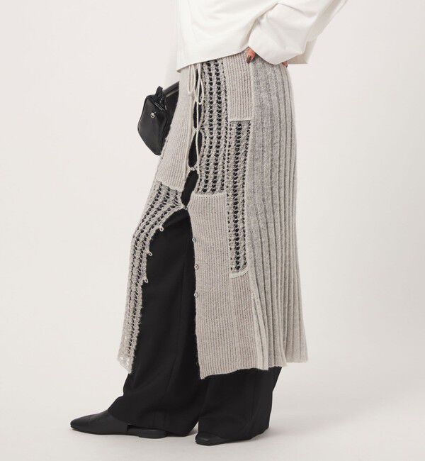 UNITED ARROWS green label relaxing「【別注】＜tyn.TGOR＞パネル ニット スカート」|タイト|LT.GRAY