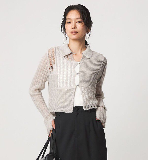 UNITED ARROWS green label relaxing「【別注】＜tyn.TGOR＞パネル カラー カーディガン」|カーディガン|
