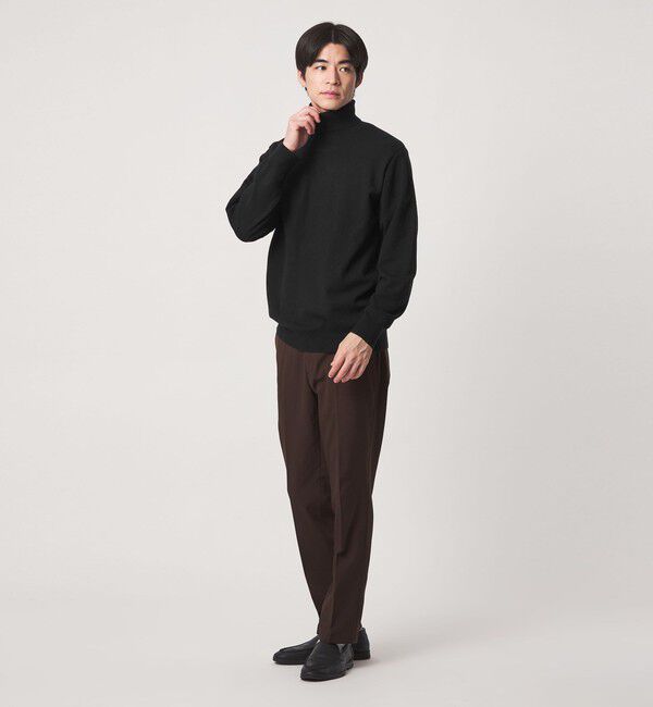 UNITED ARROWS green label relaxing「【WEB限定】JUST fit ハイゲージ ジャケイン タートルネック ニット」|ニット・セーター|