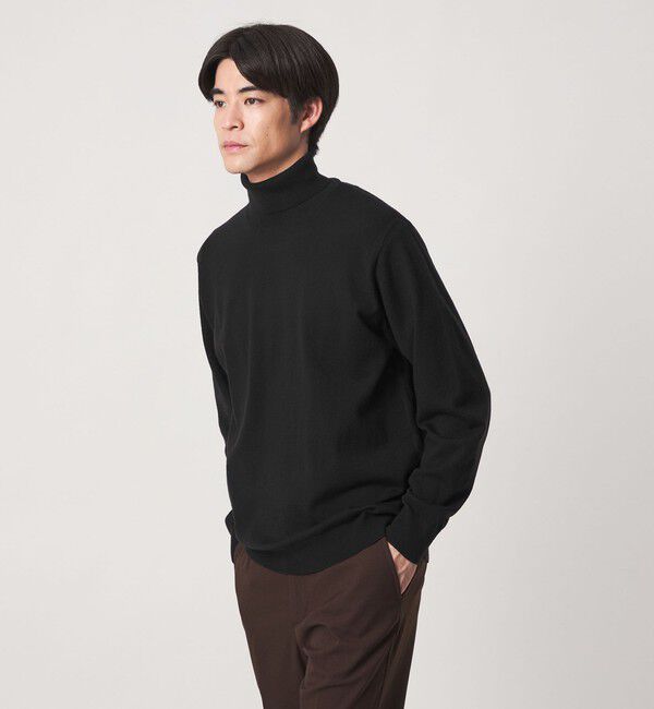 UNITED ARROWS green label relaxing「【WEB限定】JUST fit ハイゲージ ジャケイン タートルネック ニット」|ニット・セーター|