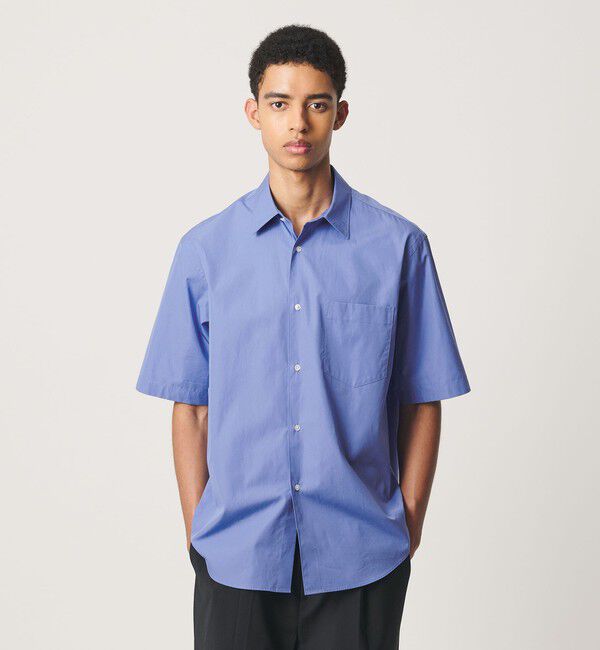 BEAUTY&YOUTH UNITED ARROWS「HI-LINE 120/2 ブロード レギュラー ショートスリーブ シャツ」|シャツ・ブラウス|LT.BLUE