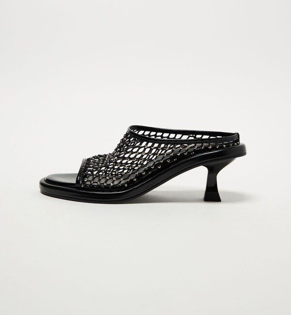 SY UNITED ARROWS「＜SY＞グレアネットミュール サンダル55&uarr;」|サンダル|BLACK