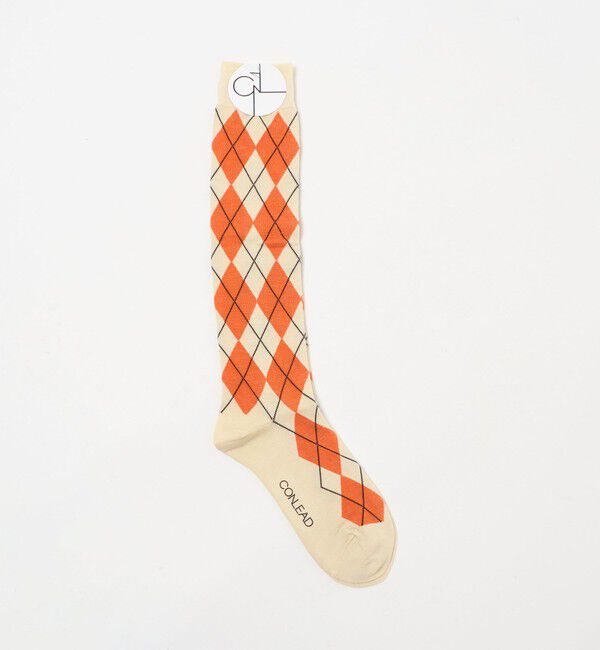 UNITED ARROWS「＜CONLEAD＞ARGYLE ロングソックス」|ソックス|OFF WHITE
