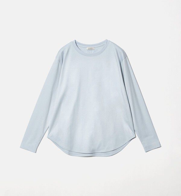 UNITED ARROWS green label relaxing「ラウンドヘム スムース ロングスリーブ プルオーバー カットソー」|Tシャツ・カットソー|LT.BLUE