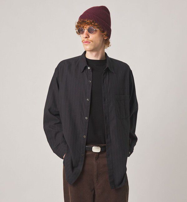 STEVEN ALAN「＜Steven Alan＞ ネル オンブレストライプ レギュラーカラー シャツ LOOSE」|シャツ・ブラウス|