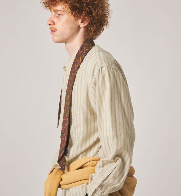 STEVEN ALAN「＜Steven Alan＞ ネル オンブレストライプ レギュラーカラー シャツ LOOSE」|シャツ・ブラウス|