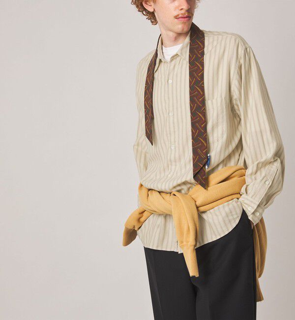 STEVEN ALAN「＜Steven Alan＞ ネル オンブレストライプ レギュラーカラー シャツ LOOSE」|シャツ・ブラウス|