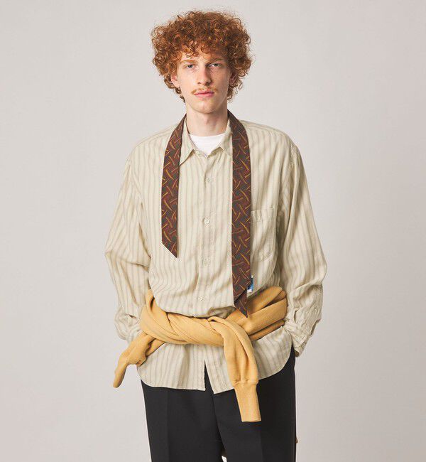STEVEN ALAN「＜Steven Alan＞ ネル オンブレストライプ レギュラーカラー シャツ LOOSE」|シャツ・ブラウス|