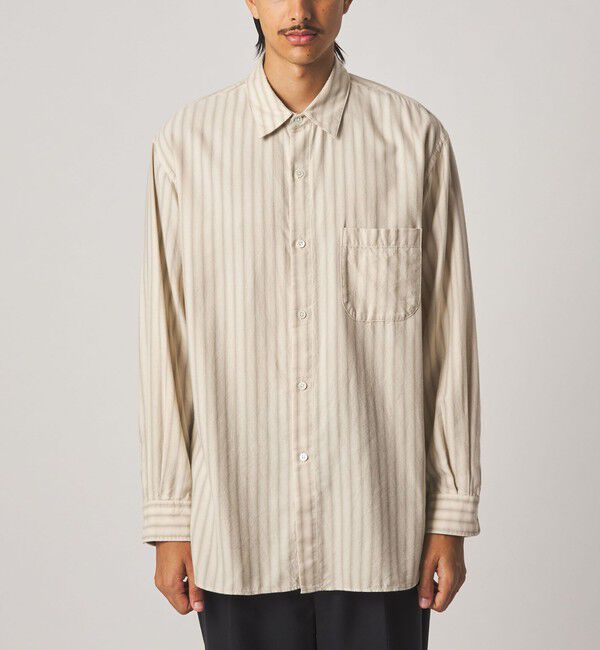 STEVEN ALAN「＜Steven Alan＞ ネル オンブレストライプ レギュラーカラー シャツ LOOSE」|シャツ・ブラウス|