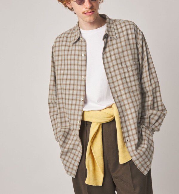 STEVEN ALAN「＜Steven Alan＞ ネル オンブレチェック レギュラーカラー シャツ LOOSE」|シャツ・ブラウス|