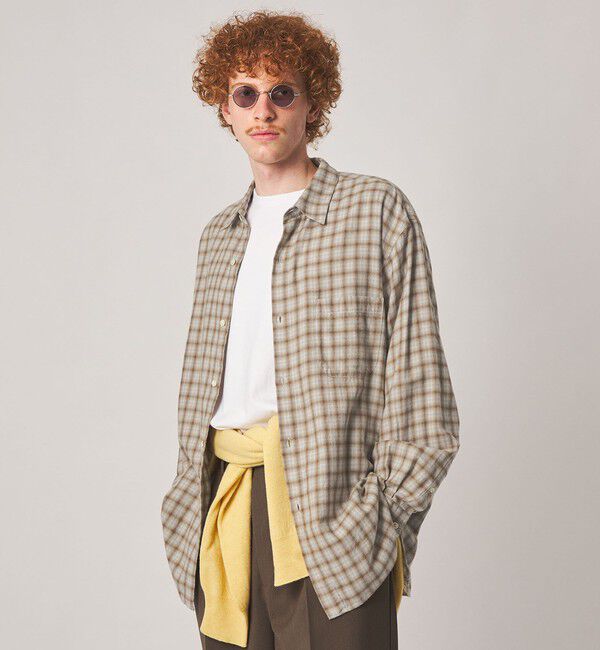 STEVEN ALAN「＜Steven Alan＞ ネル オンブレチェック レギュラーカラー シャツ LOOSE」|シャツ・ブラウス|