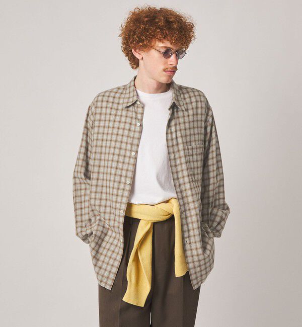 STEVEN ALAN「＜Steven Alan＞ ネル オンブレチェック レギュラーカラー シャツ LOOSE」|シャツ・ブラウス|